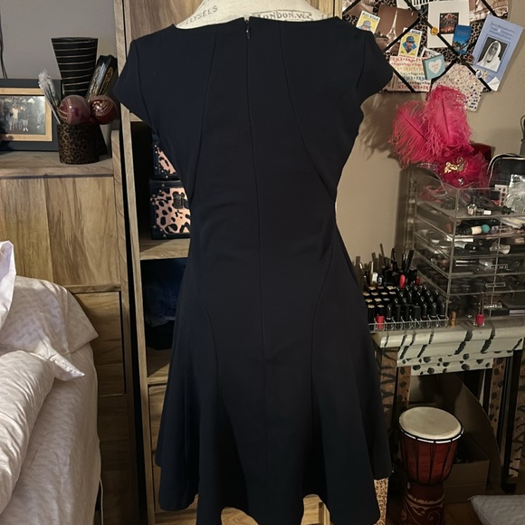 Ann Taylor Loft Black Fit and Flare Dress - 6 Petite - Picture 3 of 6